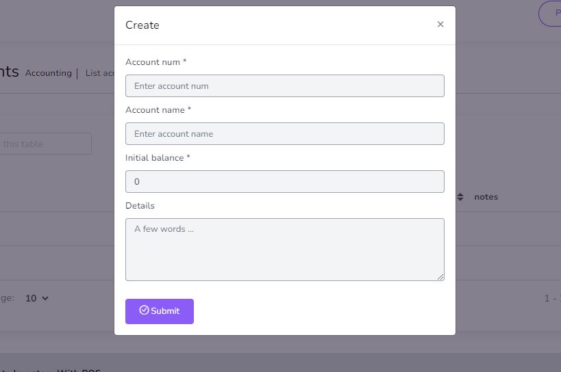 Create account